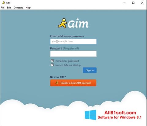 スクリーンショット AOL Instant Messenger Windows 8.1版