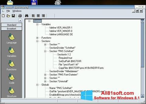 スクリーンショット NSIS Windows 8.1版