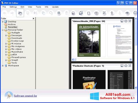 スクリーンショット PDF24 Creator Windows 8.1版