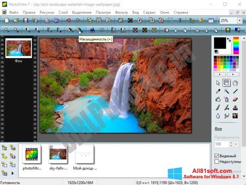 スクリーンショット PhotoFiltre Windows 8.1版