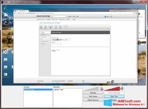 スクリーンショット Open Broadcaster Software Windows 8.1版