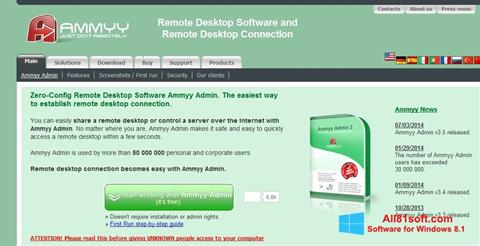 スクリーンショット Ammyy Admin Windows 8.1版