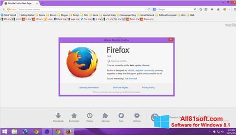 スクリーンショット Mozilla Firefox Offline Installer Windows 8.1版