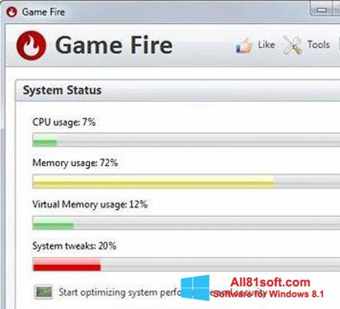 スクリーンショット Game Fire Windows 8.1版
