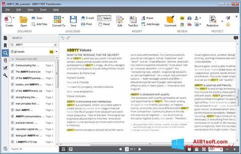 スクリーンショット ABBYY PDF Transformer Windows 8.1版