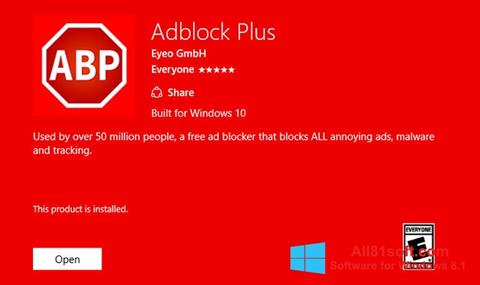 スクリーンショット Adblock Plus Windows 8.1版
