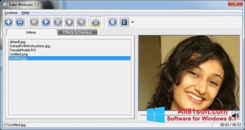 スクリーンショット Fake Webcam Windows 8.1版