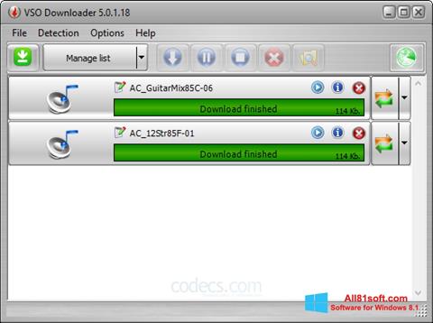スクリーンショット VSO Downloader Windows 8.1版