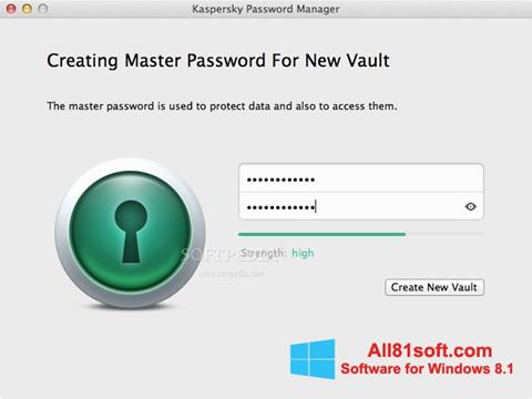 スクリーンショット Kaspersky Password Manager Windows 8.1版