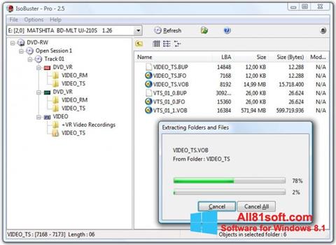 スクリーンショット IsoBuster Windows 8.1版