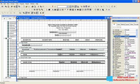 スクリーンショット Microsoft Visual FoxPro Windows 8.1版