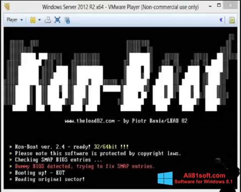 スクリーンショット Kon-Boot Windows 8.1版