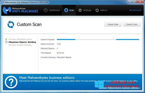 スクリーンショット Malwarebytes Anti-Malware Windows 8.1版