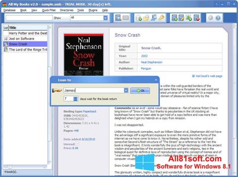 スクリーンショット All My Books Windows 8.1版