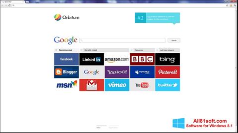 スクリーンショット Orbitum Windows 8.1版