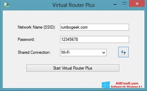スクリーンショット Virtual Router Plus Windows 8.1版
