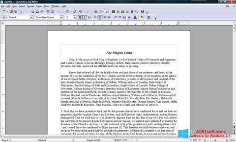 スクリーンショット OpenOffice Windows 8.1版
