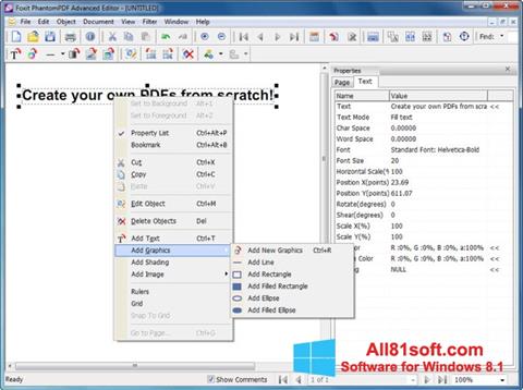 スクリーンショット Foxit PDF Editor Windows 8.1版