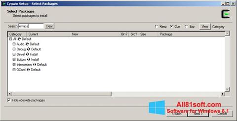 スクリーンショット Cygwin Windows 8.1版