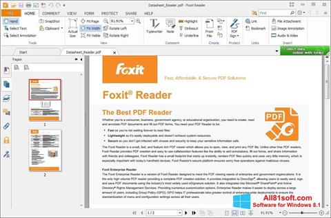 スクリーンショット Foxit Reader Windows 8.1版