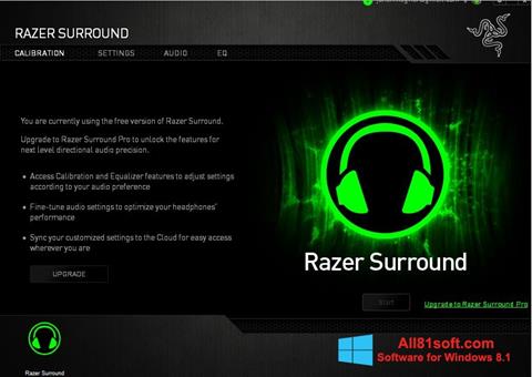 スクリーンショット Razer Surround Windows 8.1版