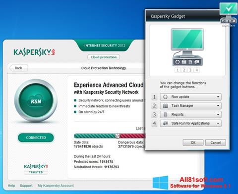 スクリーンショット Kaspersky Internet Security Windows 8.1版