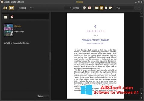スクリーンショット Adobe Digital Editions Windows 8.1版