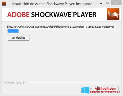 スクリーンショット Shockwave Player Windows 8.1版