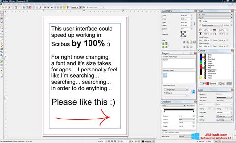 スクリーンショット Scribus Windows 8.1版