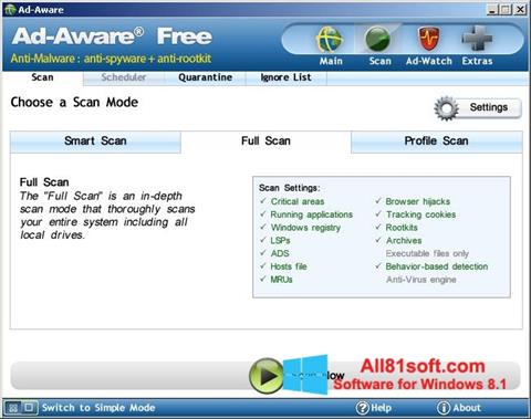 スクリーンショット Ad-Aware Free Windows 8.1版