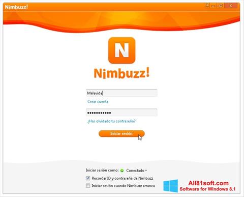 スクリーンショット Nimbuzz Windows 8.1版