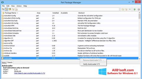 スクリーンショット ActivePerl Windows 8.1版