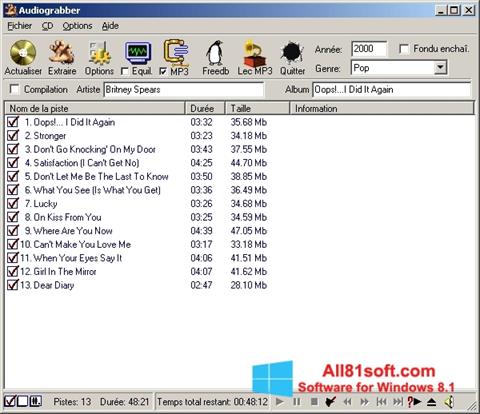 スクリーンショット Audiograbber Windows 8.1版