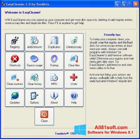 スクリーンショット EasyCleaner Windows 8.1版