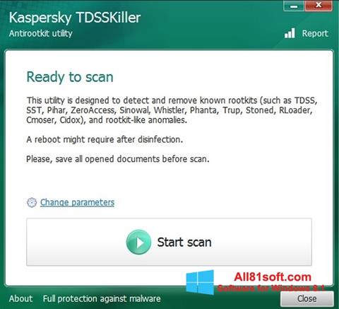 スクリーンショット Kaspersky TDSSKiller Windows 8.1版
