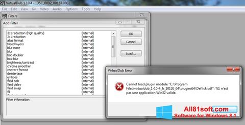 スクリーンショット VirtualDub Windows 8.1版
