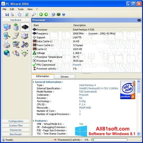 スクリーンショット PC Wizard Windows 8.1版