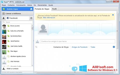 スクリーンショット Skype Beta Windows 8.1版