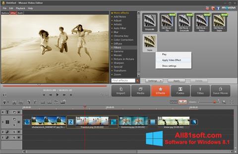 スクリーンショット Movavi Video Editor Windows 8.1版