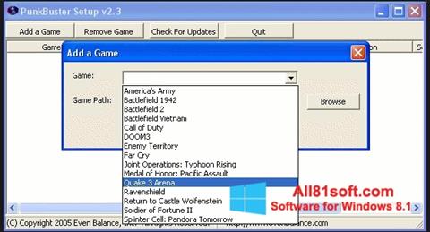 スクリーンショット PunkBuster Windows 8.1版